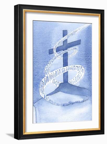 In Every Age of History, in Each Generation, Christ's Once-For-All Sacrifice is Re-Presented on The-Elizabeth Wang-Framed Giclee Print