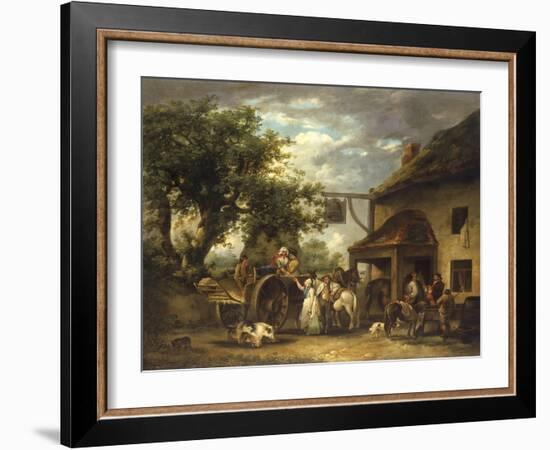 In Front of the Bell Inn, 1793-George Morland-Framed Giclee Print