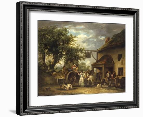 In Front of the Bell Inn, 1793-George Morland-Framed Giclee Print