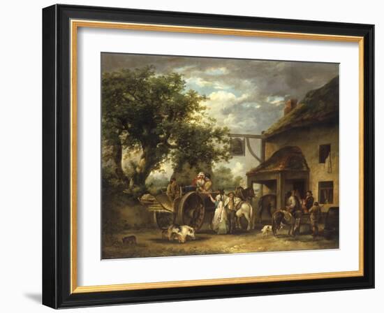 In Front of the Bell Inn, 1793-George Morland-Framed Giclee Print