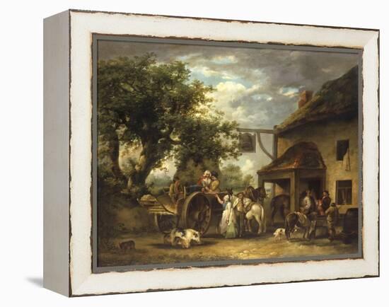 In Front of the Bell Inn, 1793-George Morland-Framed Premier Image Canvas