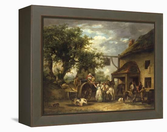 In Front of the Bell Inn, 1793-George Morland-Framed Premier Image Canvas