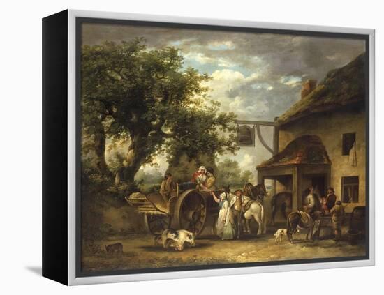 In Front of the Bell Inn, 1793-George Morland-Framed Premier Image Canvas