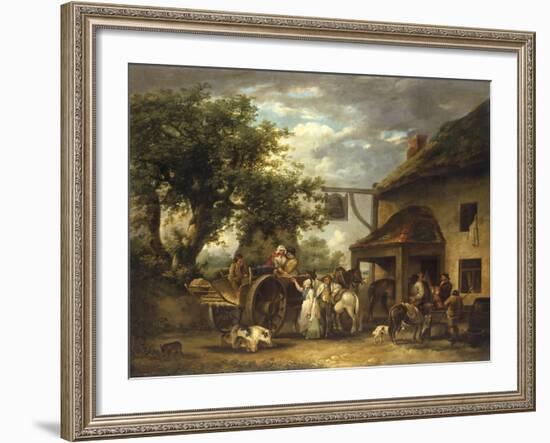 In Front of the Bell Inn, 1793-George Morland-Framed Giclee Print