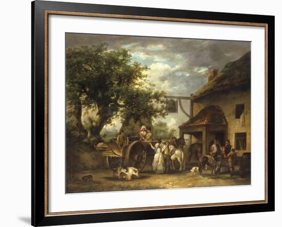 In Front of the Bell Inn, 1793-George Morland-Framed Giclee Print