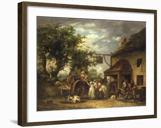 In Front of the Bell Inn, 1793-George Morland-Framed Giclee Print