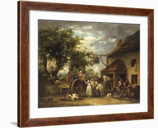 In Front of the Bell Inn, 1793-George Morland-Framed Giclee Print