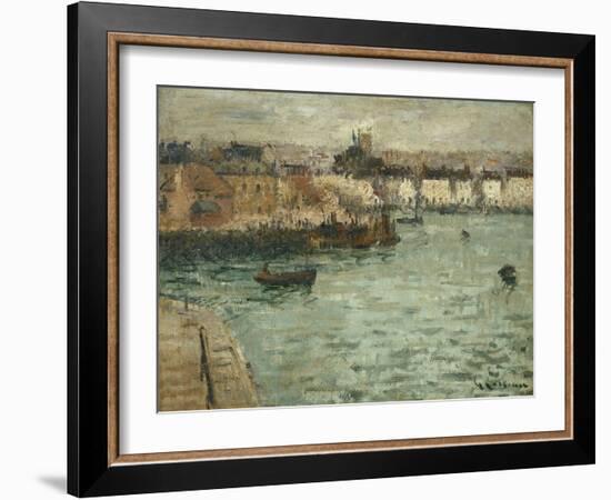 In Front of the Port of Dieppe; Avant Porte De Dieppe, 1918-1920-Gustave Loiseau-Framed Giclee Print