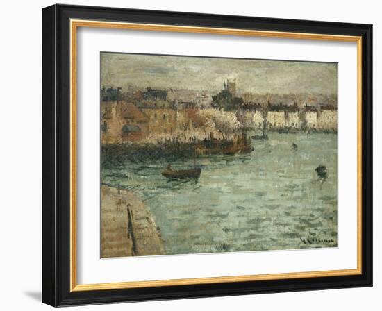 In Front of the Port of Dieppe; Avant Porte De Dieppe, 1918-1920-Gustave Loiseau-Framed Giclee Print