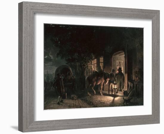 In Front of the Pub, 1843-Hermann Kauffmann-Framed Giclee Print