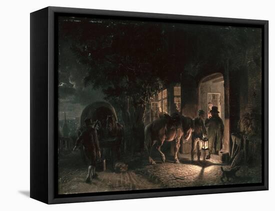 In Front of the Pub, 1843-Hermann Kauffmann-Framed Premier Image Canvas