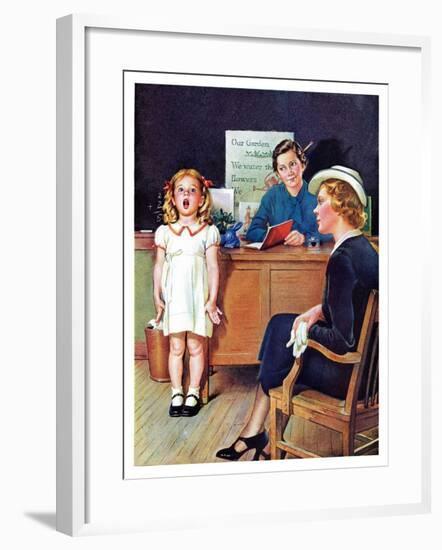 "In Front of the The Class,"April 30, 1938-Frances Tipton Hunter-Framed Giclee Print