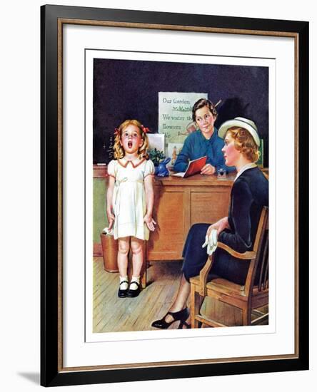 "In Front of the The Class,"April 30, 1938-Frances Tipton Hunter-Framed Giclee Print