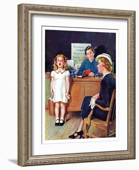 "In Front of the The Class,"April 30, 1938-Frances Tipton Hunter-Framed Giclee Print