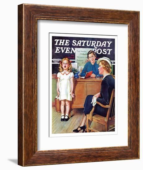 "In Front of the The Class," Saturday Evening Post Cover, April 30, 1938-Frances Tipton Hunter-Framed Giclee Print