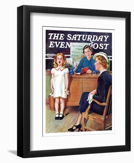 "In Front of the The Class," Saturday Evening Post Cover, April 30, 1938-Frances Tipton Hunter-Framed Giclee Print