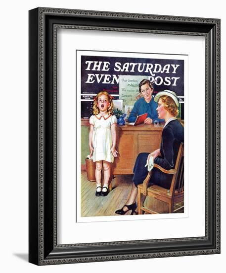 "In Front of the The Class," Saturday Evening Post Cover, April 30, 1938-Frances Tipton Hunter-Framed Giclee Print