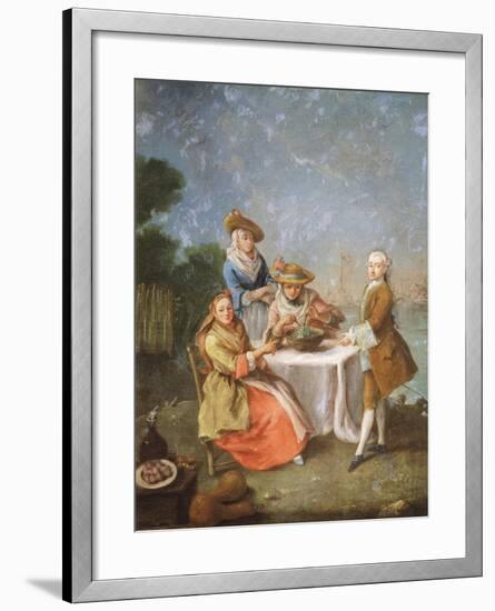 In Gardens of Estuary, 1760-1770-Pietro Longhi-Framed Giclee Print