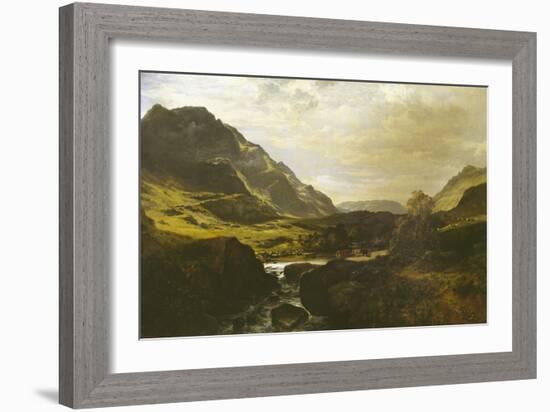 In Glen Massan, 1856 (Oil on Canvas)-Samuel Bough-Framed Giclee Print