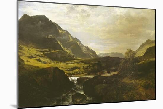 In Glen Massan, 1856 (Oil on Canvas)-Samuel Bough-Mounted Giclee Print