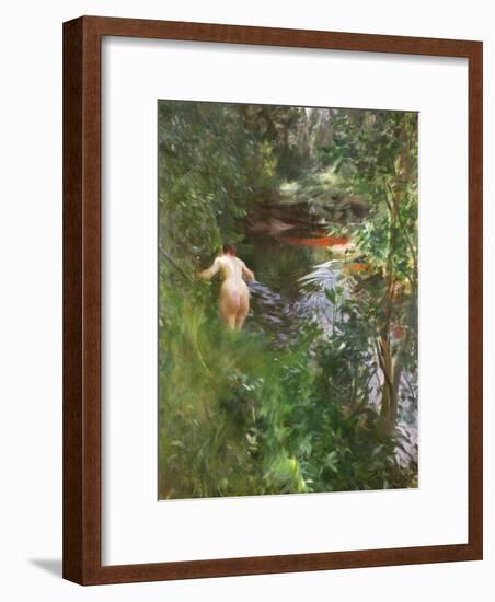 In Gopsmor (Nude by a Stream)-Anders Leonard Zorn-Framed Giclee Print