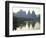 In Guilin Limestone Tower Hills Rise Steeply Above the Li River, Yangshuo, Guangxi Province, China-Anthony Waltham-Framed Photographic Print