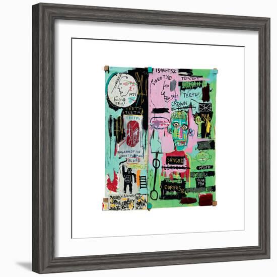 In Italian, 1983-Jean-Michel Basquiat-Framed Giclee Print