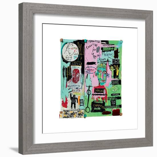 In Italian, 1983-Jean-Michel Basquiat-Framed Giclee Print