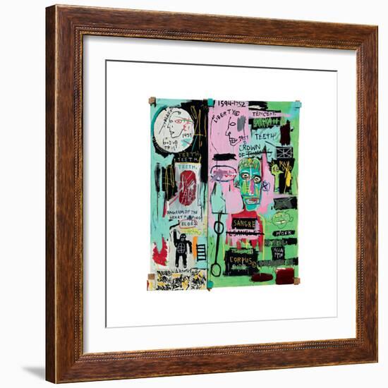 In Italian, 1983-Jean-Michel Basquiat-Framed Giclee Print