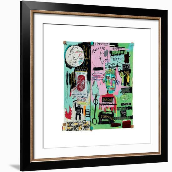 In Italian, 1983-Jean-Michel Basquiat-Framed Giclee Print