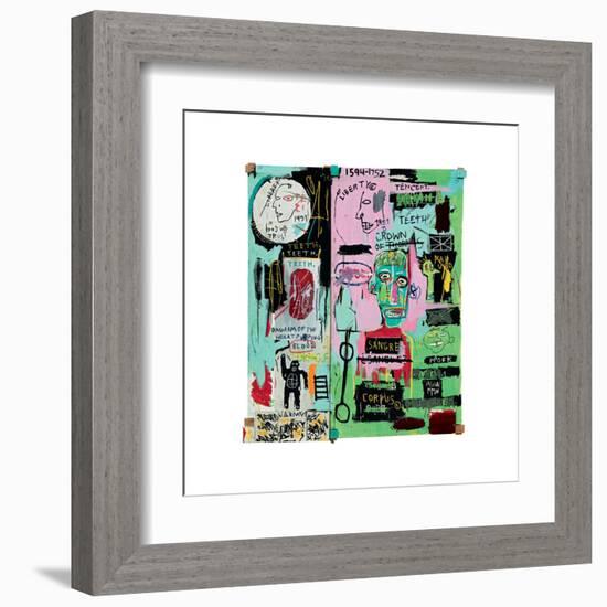 In Italian, 1983-Jean-Michel Basquiat-Framed Giclee Print