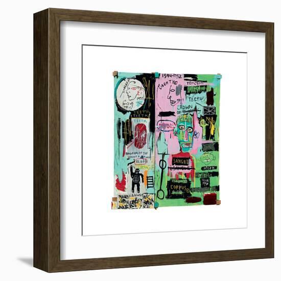 In Italian, 1983-Jean-Michel Basquiat-Framed Giclee Print