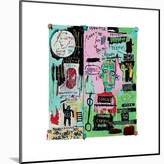 In Italian, 1983-Jean-Michel Basquiat-Mounted Giclee Print