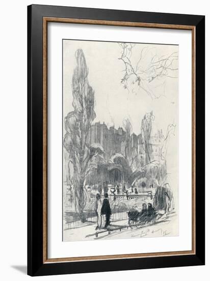 In Kensington Gardens - Stage One, C1920-Claude Allin Shepperson-Framed Giclee Print