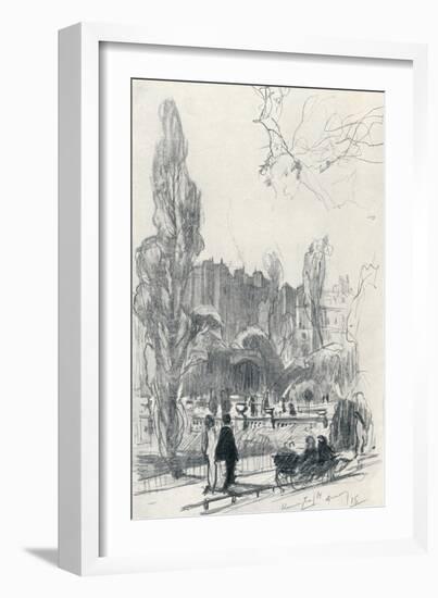 In Kensington Gardens - Stage One, C1920-Claude Allin Shepperson-Framed Giclee Print