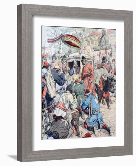 In Lhasa the Dalai Lama Flees the British Expedition to Tibet (N-null-Framed Giclee Print