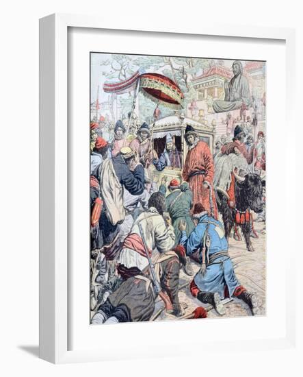 In Lhasa the Dalai Lama Flees the British Expedition to Tibet (N-null-Framed Giclee Print