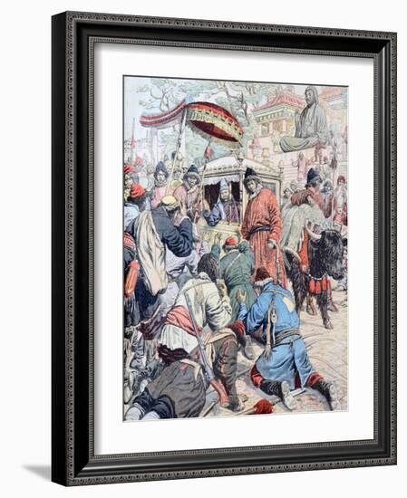 In Lhasa the Dalai Lama Flees the British Expedition to Tibet (N-null-Framed Giclee Print