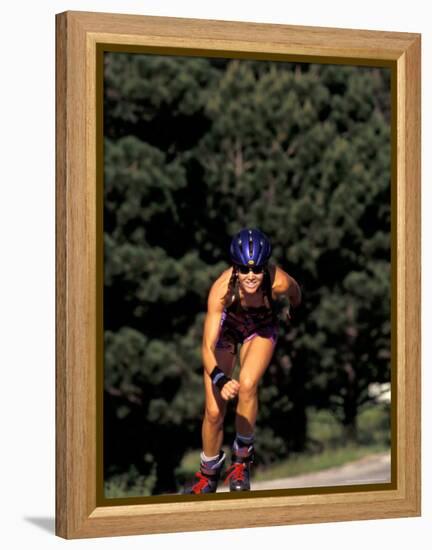 In-line Skating, Boulder, Colorado, USA-Lee Kopfler-Framed Premier Image Canvas