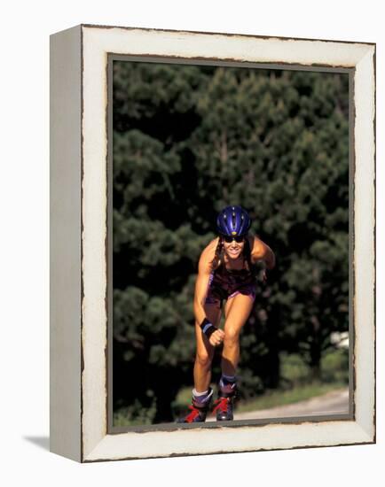 In-line Skating, Boulder, Colorado, USA-Lee Kopfler-Framed Premier Image Canvas