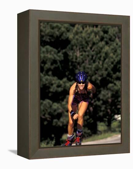 In-line Skating, Boulder, Colorado, USA-Lee Kopfler-Framed Premier Image Canvas