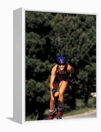 In-line Skating, Boulder, Colorado, USA-Lee Kopfler-Framed Premier Image Canvas