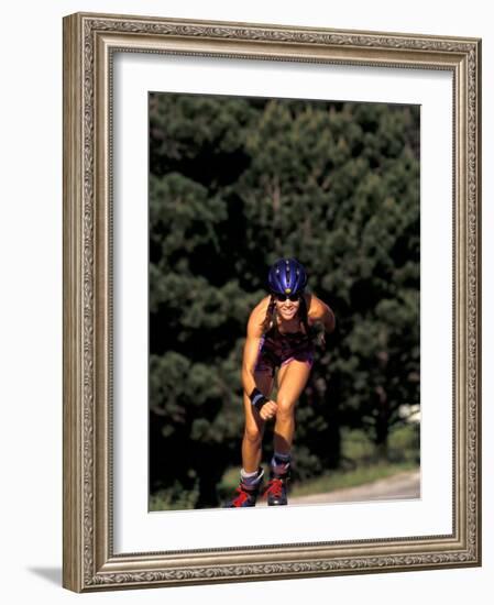 In-line Skating, Boulder, Colorado, USA-Lee Kopfler-Framed Photographic Print