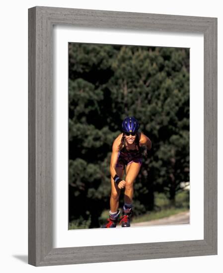 In-line Skating, Boulder, Colorado, USA-Lee Kopfler-Framed Photographic Print