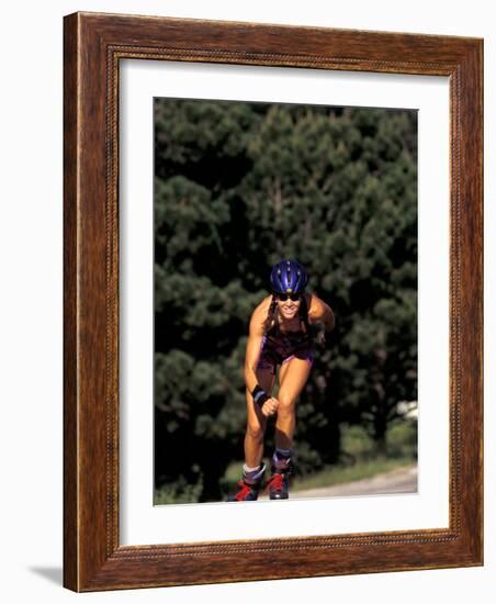 In-line Skating, Boulder, Colorado, USA-Lee Kopfler-Framed Photographic Print