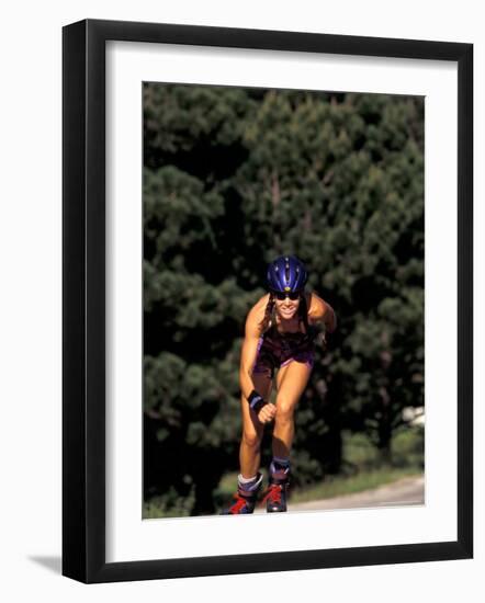 In-line Skating, Boulder, Colorado, USA-Lee Kopfler-Framed Photographic Print