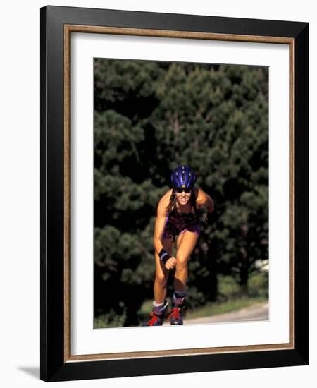 In-line Skating, Boulder, Colorado, USA-Lee Kopfler-Framed Photographic Print