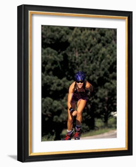 In-line Skating, Boulder, Colorado, USA-Lee Kopfler-Framed Photographic Print