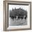 In Liverpool, a Lollipop Lady Helps Children Cross a Cobbled Street-Henry Grant-Framed Photographic Print