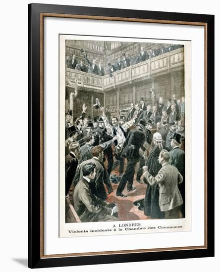 In London, Violent Incident in the Chamber of Commons, 1901-null-Framed Giclee Print